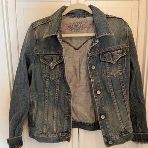 GAP jeans 1969 Limited Edition blue Distressed Denim jacket Medium